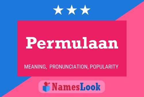 Permulaan Name Poster