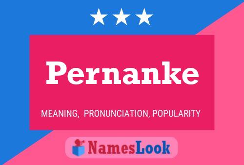 Pernanke Name Poster