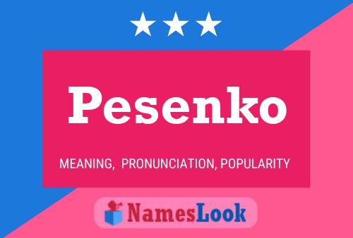 Pesenko Name Poster