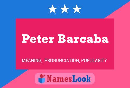 Peter Barcaba Name Poster