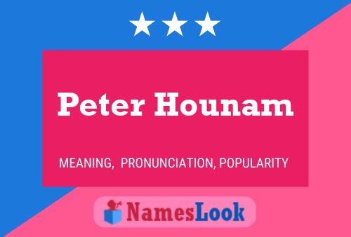 Peter Hounam Name Poster