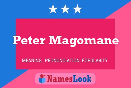 Peter Magomane Name Poster