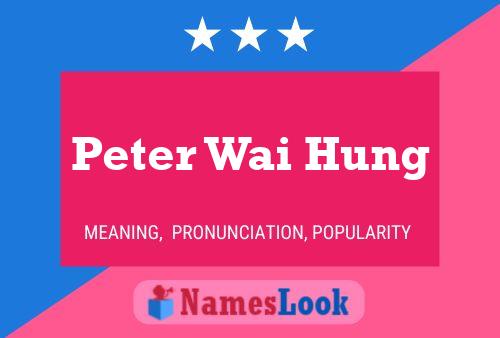 Peter Wai Hung Name Poster