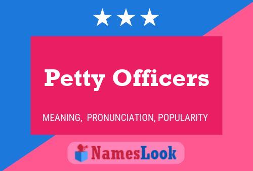 Petty Officers Name Poster