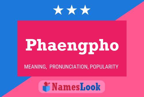 Phaengpho Name Poster