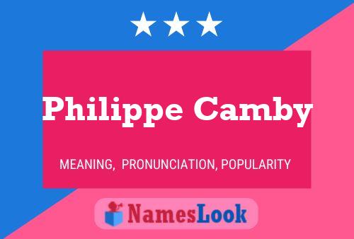 Philippe Camby Name Poster