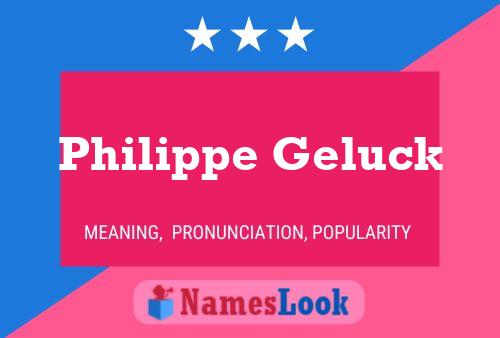 Philippe Geluck Name Poster