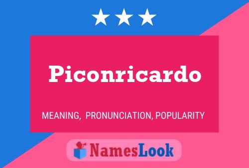 Piconricardo Name Poster