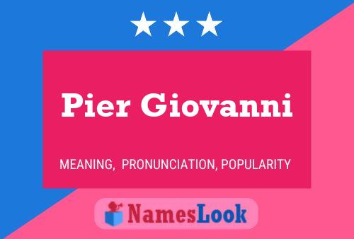 Pier Giovanni Name Poster