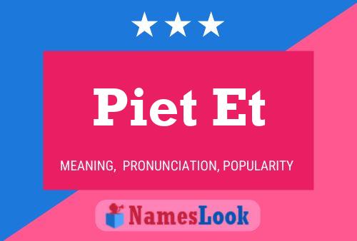 Piet Et Name Poster