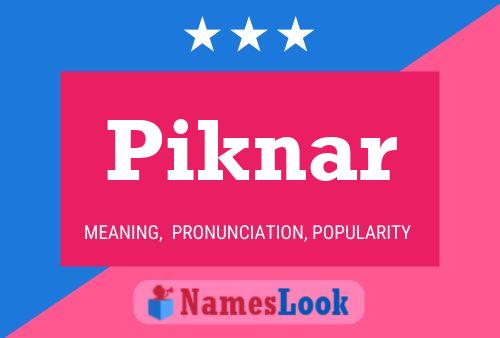 Piknar Name Poster