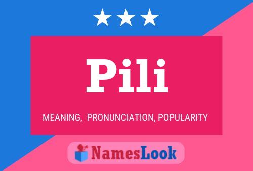 Pili Name Poster