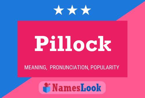 Pillock Name Poster