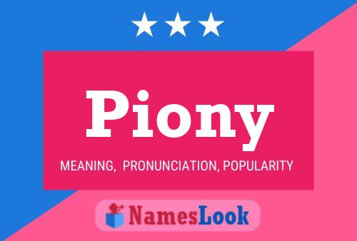 Piony Name Poster