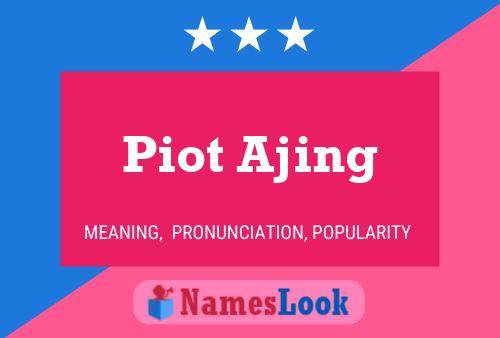 Piot Ajing Name Poster