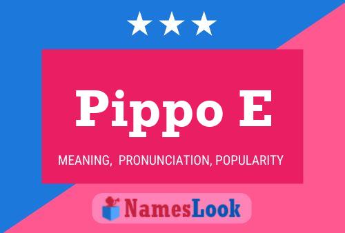 Pippo E Name Poster