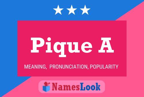 Pique A Name Poster