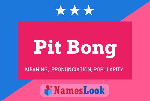 Pit Bong Name Poster