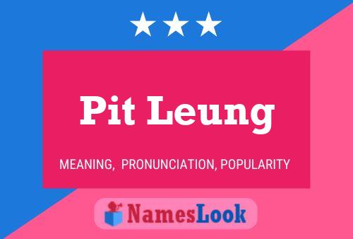 Pit Leung Name Poster