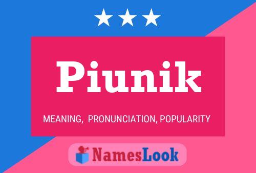 Piunik Name Poster