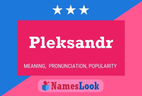 Pleksandr Name Poster