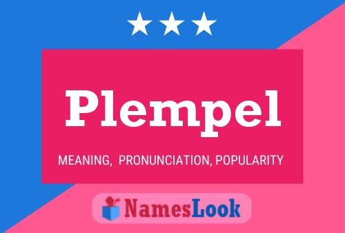 Plempel Name Poster