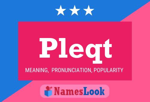 Pleqt Name Poster