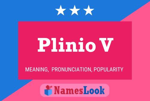 Plinio V Name Poster