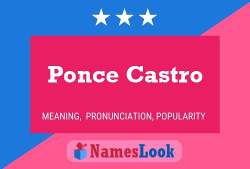 Ponce Castro Name Poster