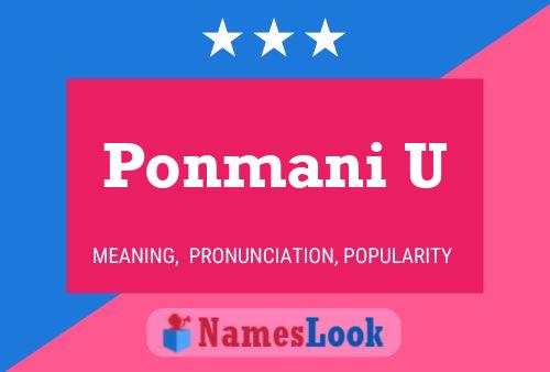 Ponmani U Name Poster