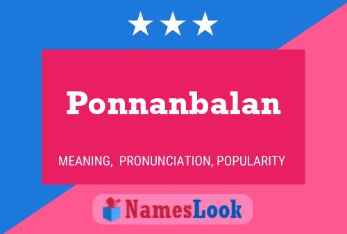 Ponnanbalan Name Poster