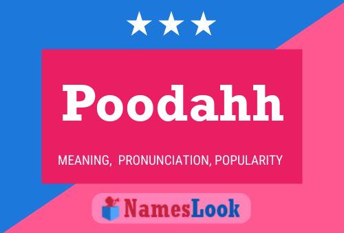 Poodahh Name Poster