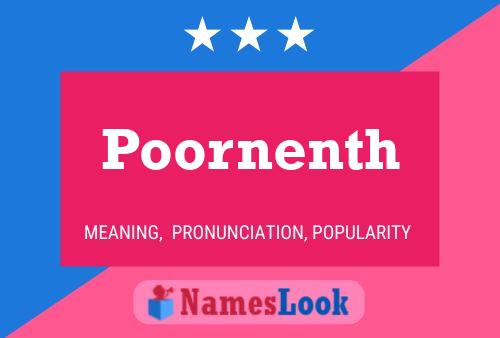 Poornenth Name Poster