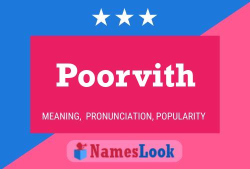 Poorvith Name Poster