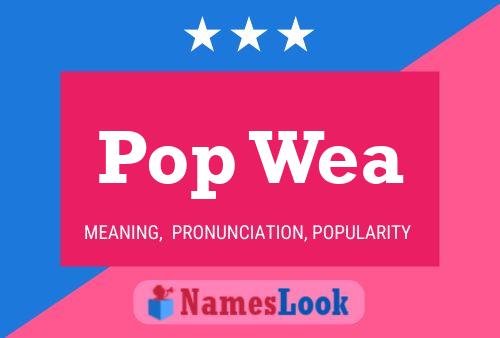 Pop Wea Name Poster