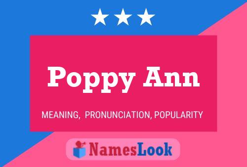 Poppy Ann Name Poster