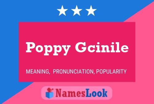 Poppy Gcinile Name Poster