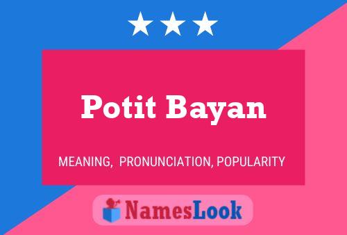 Potit Bayan Name Poster