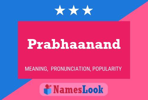 Prabhaanand Name Poster