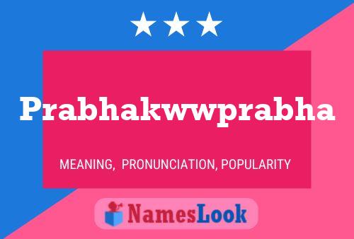 Prabhakwwprabha Name Poster