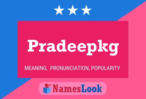 Pradeepkg Name Poster