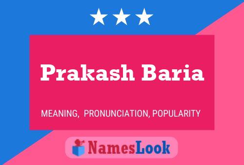 Prakash Baria Name Poster