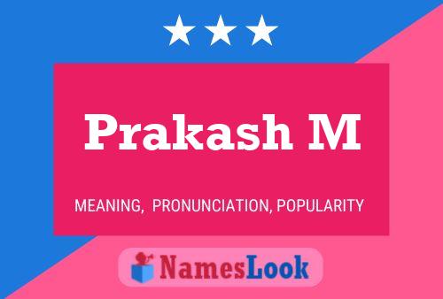 Prakash M Name Poster