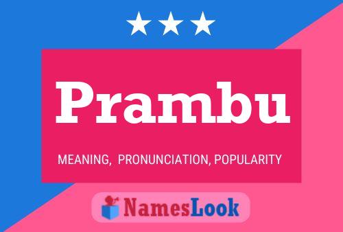 Prambu Name Poster