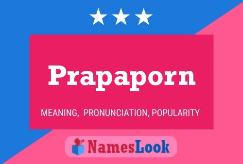 Prapaporn Name Poster