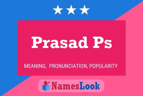 Prasad Ps Name Poster