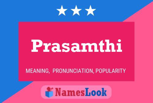 Prasamthi Name Poster