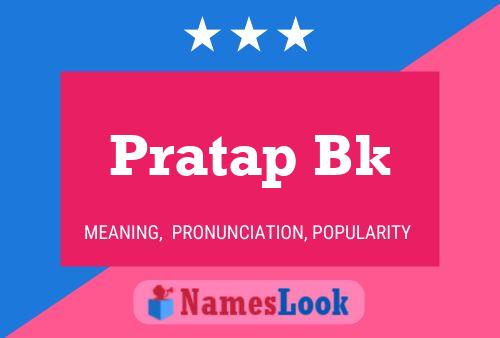 Pratap Bk Name Poster