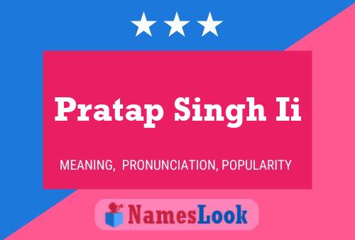 Pratap Singh Ii Name Poster