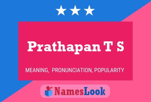 Prathapan T S Name Poster